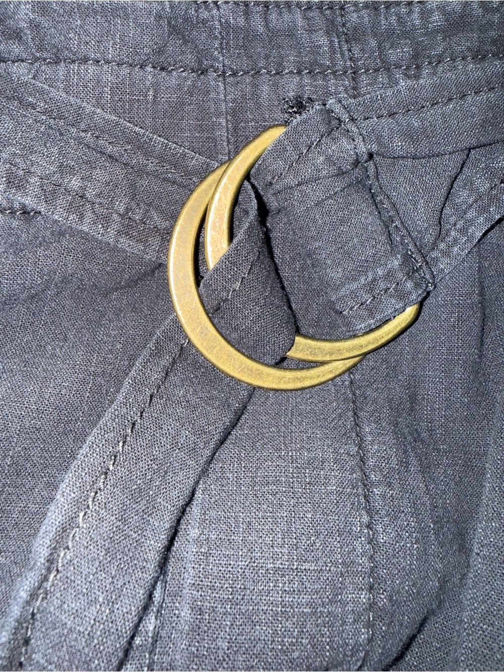 Anthropologie Black Cotton Belted High Rise Tapered Trouser Womens Pants Size XS - Picture 6 of 10
